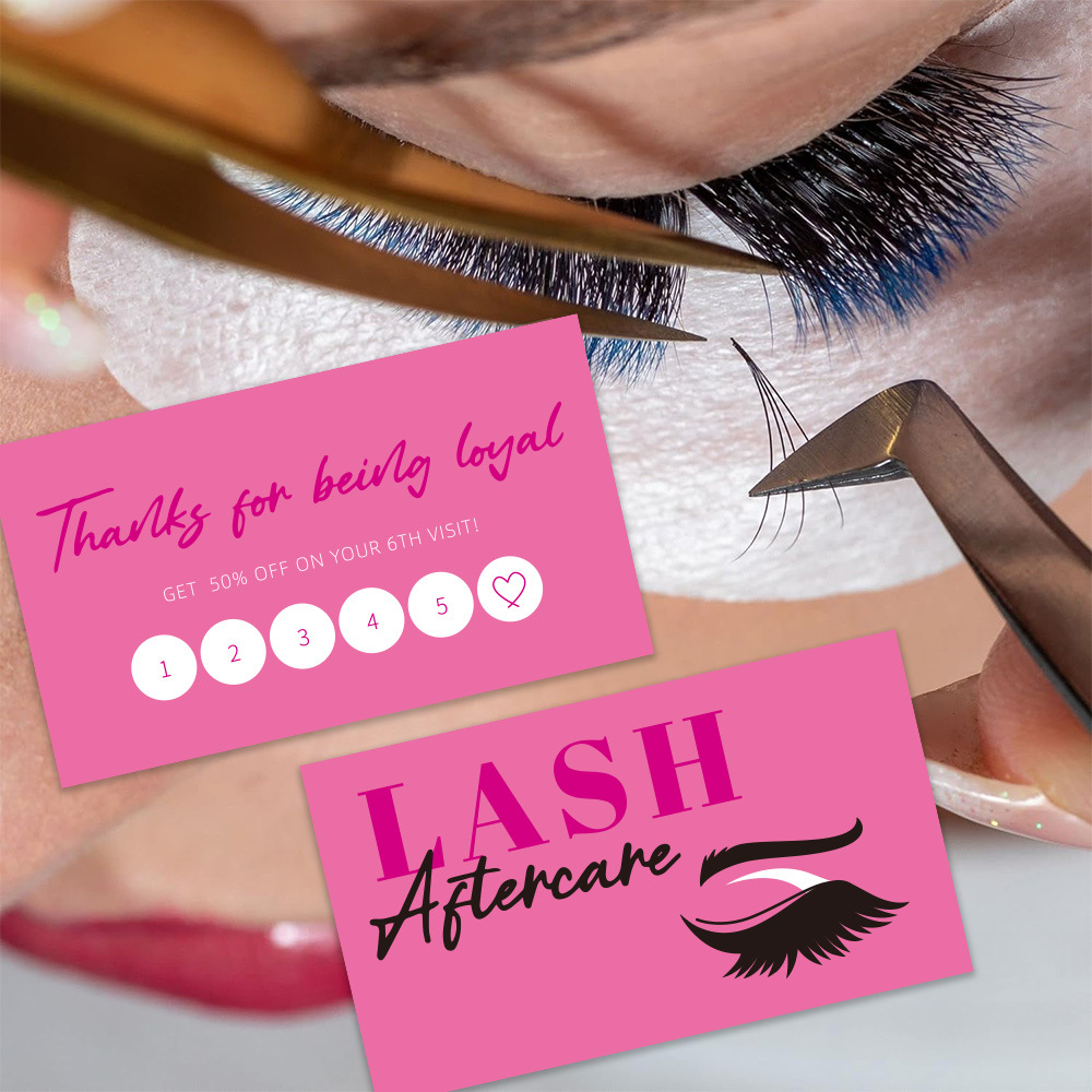 Eyelash Extension Single Lash - 50 adet Parlayan Kirpik Kartvizit Kirpik