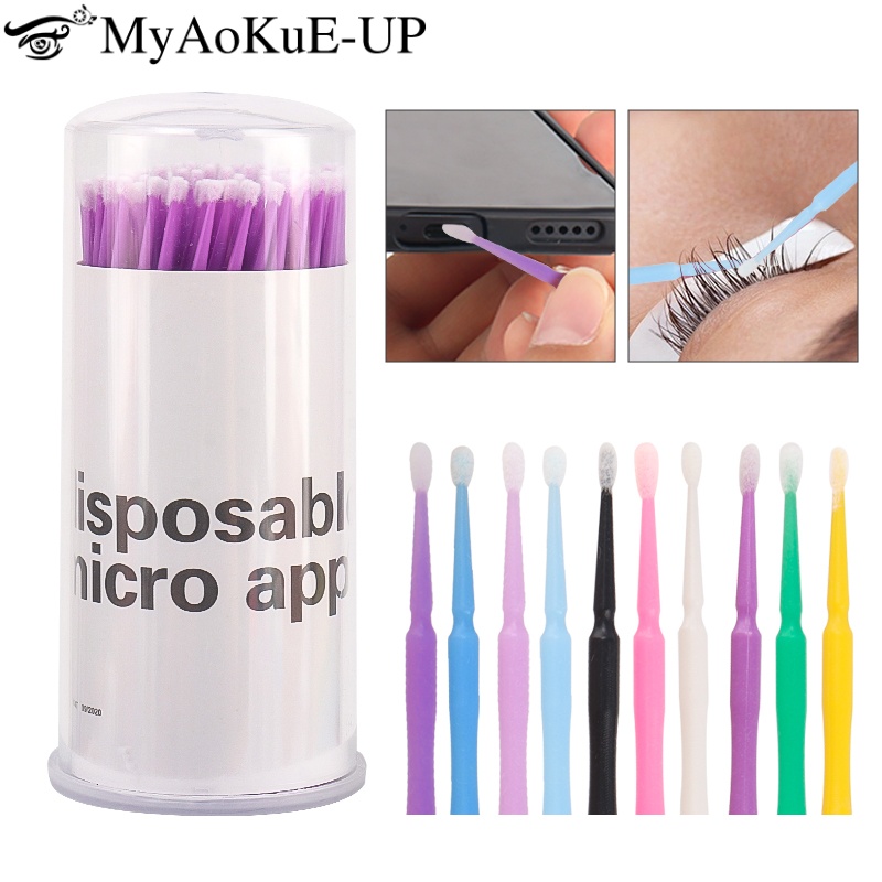 Eyelash Extension Cleaning - 100 adet Tek Kullanımlık Kirpik Fırçası