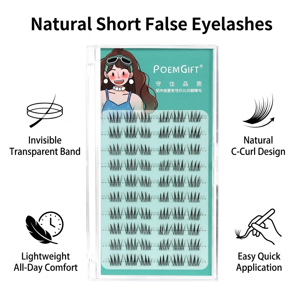 9mm Kısa Kirpikler Kore tarzı  - Eyelash Extension Japan incelemesi ve fiyatı