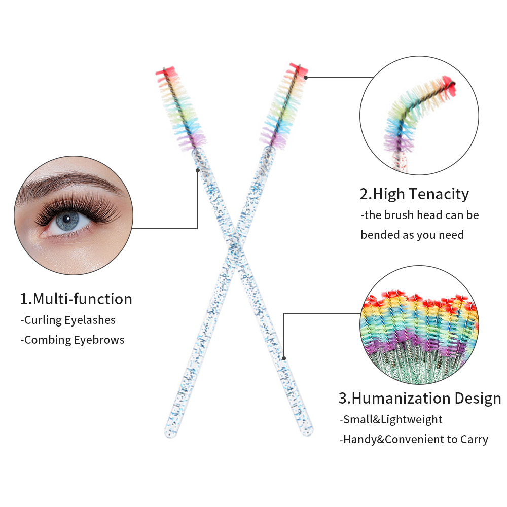 50 adet gökkuşağı kristal kirp - Eyelash Extension Glasses incelemesi ve fiyatı